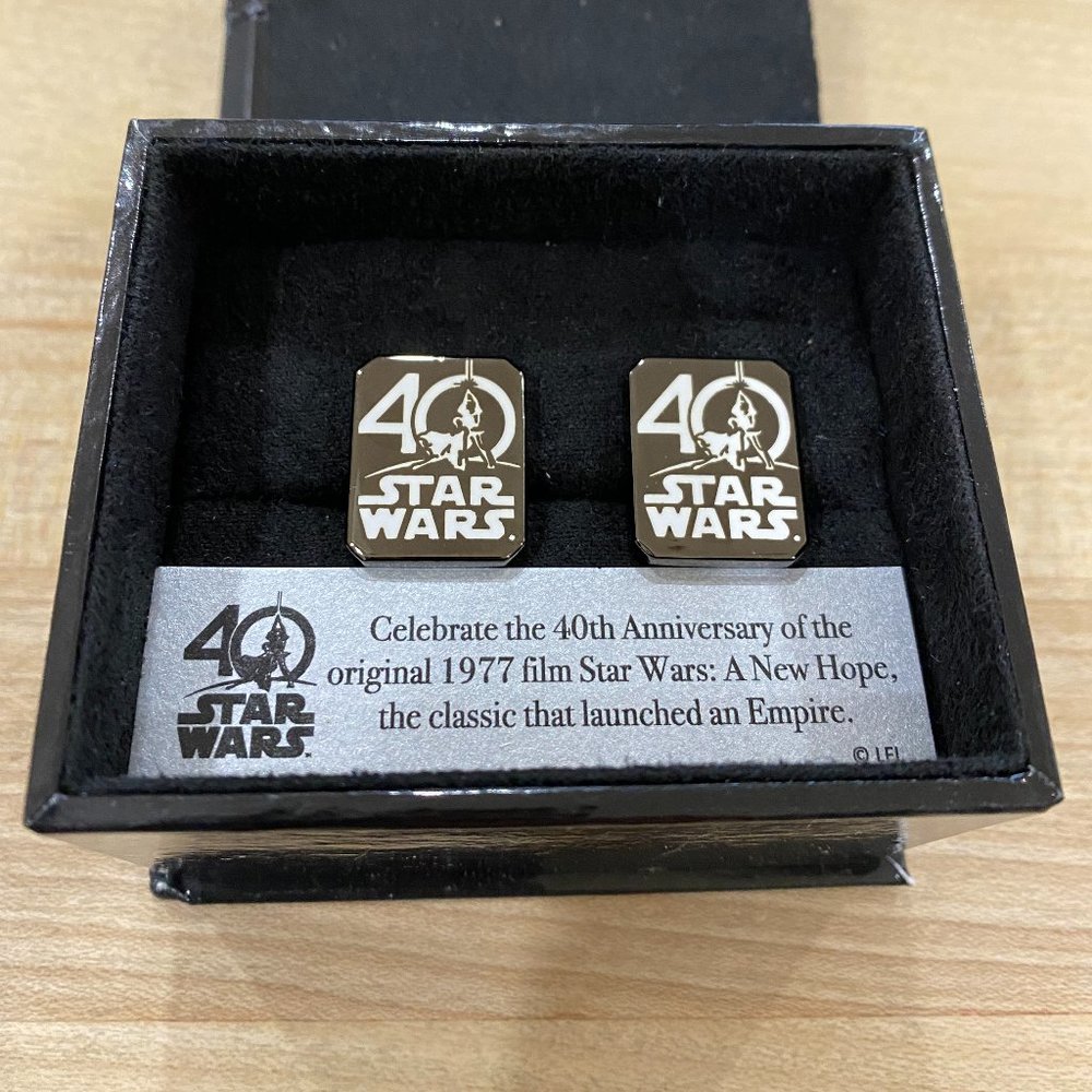 STAR WARS 40th Anniversary Cuff Links Genuine - NEW IN BOX